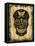 Day of the Dead in Black & Gold-Martin Wagner-Framed Stretched Canvas