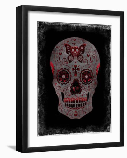 Day of the Dead in Red-Martin Wagner-Framed Art Print