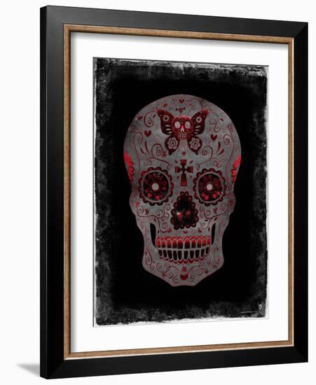 Day of the Dead in Red-Martin Wagner-Framed Art Print