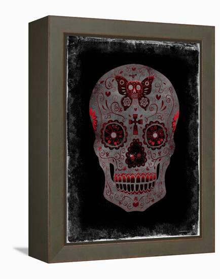 Day of the Dead in Red-Martin Wagner-Framed Stretched Canvas