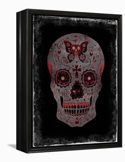 Day of the Dead in Red-Martin Wagner-Framed Stretched Canvas