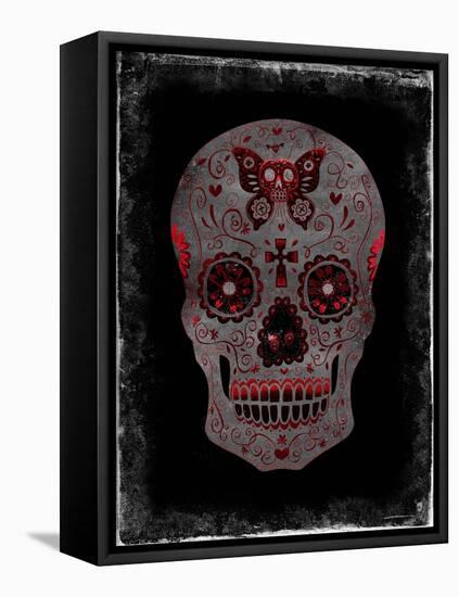 Day of the Dead in Red-Martin Wagner-Framed Stretched Canvas