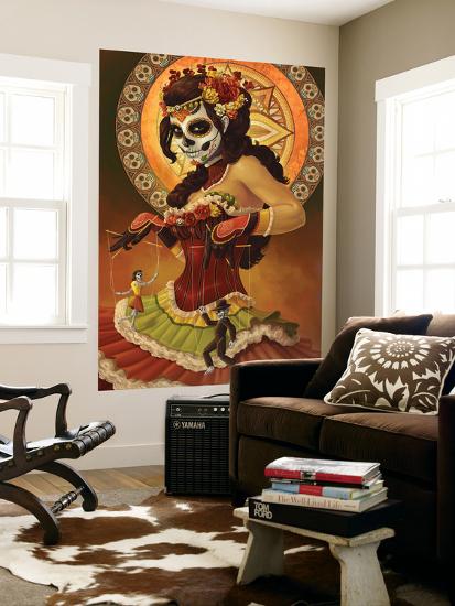 Day Of The Dead Marionettes Wall Mural By Lantern Press Art
