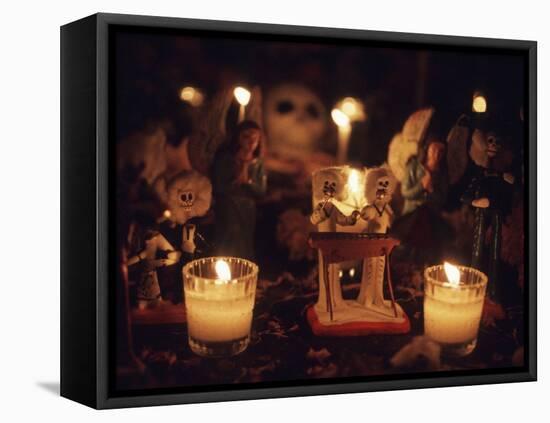 Day of the Dead Night Vigil Details, Oaxaca, Mexico-Judith Haden-Framed Premier Image Canvas