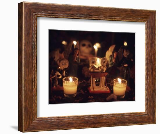 Day of the Dead Night Vigil Details, Oaxaca, Mexico-Judith Haden-Framed Photographic Print