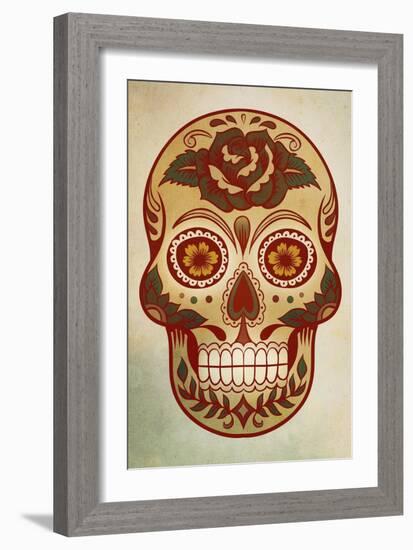 Day of the Dead Skull I-Anna Polanski-Framed Art Print