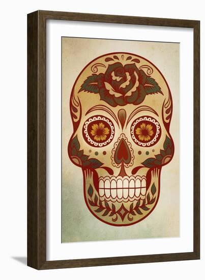 Day of the Dead Skull I-Anna Polanski-Framed Art Print