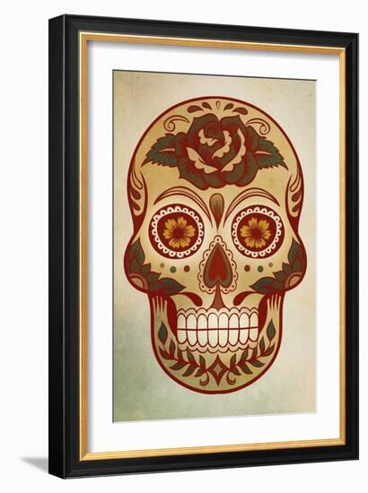 Day of the Dead Skull I-Anna Polanski-Framed Art Print