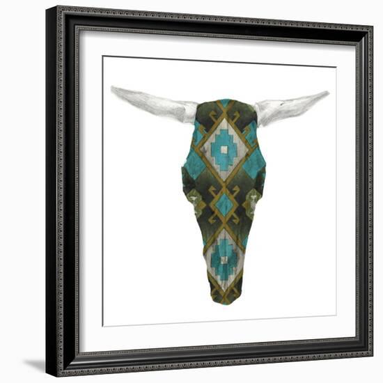 Day of the Dead Skull Mount II-Studio W-Framed Art Print