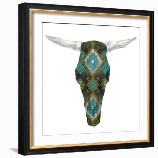 Day of the Dead Skull Mount II-Studio W-Framed Art Print