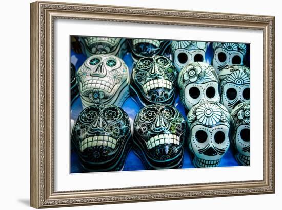 Day of the Dead Souvenir Skulls, Dia De Muertos-AGCuesta-Framed Photographic Print