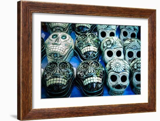 Day of the Dead Souvenir Skulls, Dia De Muertos-AGCuesta-Framed Photographic Print