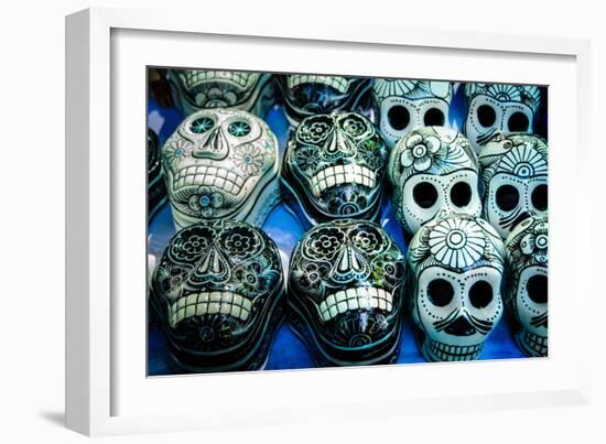Day of the Dead Souvenir Skulls, Dia De Muertos-AGCuesta-Framed Photographic Print