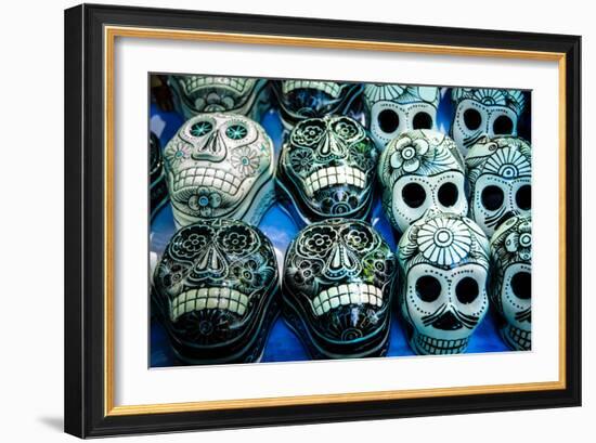 Day of the Dead Souvenir Skulls, Dia De Muertos-AGCuesta-Framed Photographic Print