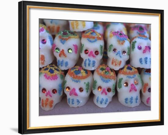 Day of the Dead, Sugar Skull Candy at Abastos Market, Oaxaca, Mexico-Judith Haden-Framed Photographic Print