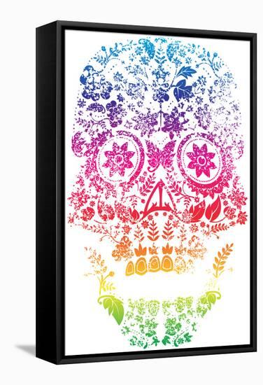 Day of the Dead Sugar Skull Design-lineartestpilot-Framed Stretched Canvas