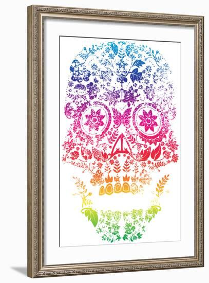 Day of the Dead Sugar Skull Design-lineartestpilot-Framed Premium Giclee Print