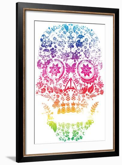 Day of the Dead Sugar Skull Design-lineartestpilot-Framed Premium Giclee Print