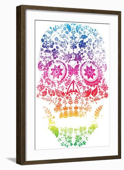 Day of the Dead Sugar Skull Design-lineartestpilot-Framed Premium Giclee Print