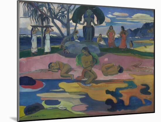 Day of the God (Mahana No Atua) 1894-Paul Gauguin-Mounted Giclee Print
