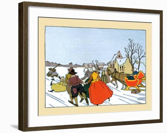 Day On The Ice-Maud & Miska Petersham-Framed Art Print