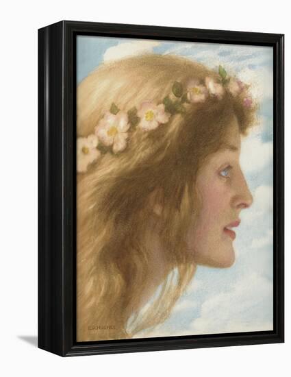 Day (Pencil and Watercolour)-Edward Robert Hughes-Framed Premier Image Canvas