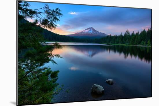 Day's End at Trillium Lake Reflection, Summer Mount Hood Oregon-Vincent James-Mounted Photographic Print