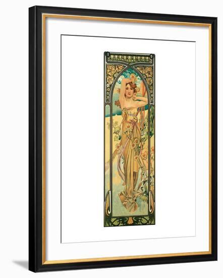 Day-Alphonse Mucha-Framed Premium Giclee Print