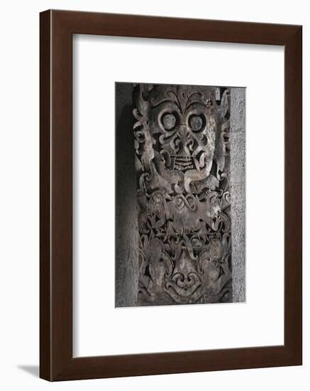 Dayak carved wooden panel, Kalimantan, Borneo, 19th-20th century-Werner Forman-Framed Photographic Print