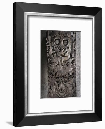 Dayak carved wooden panel, Kalimantan, Borneo, 19th-20th century-Werner Forman-Framed Photographic Print