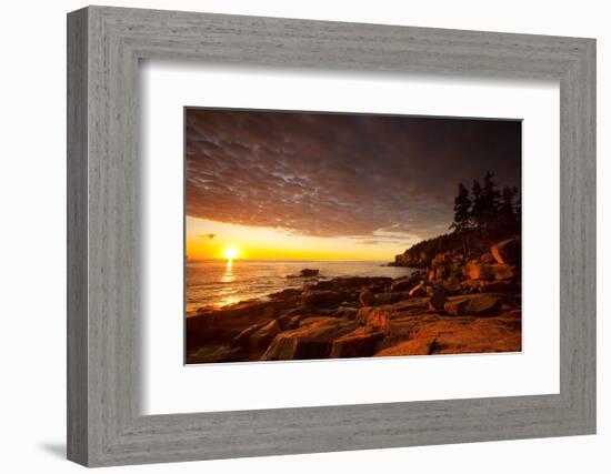 Daybreak on the Maine Coast-Michael Hudson-Framed Art Print