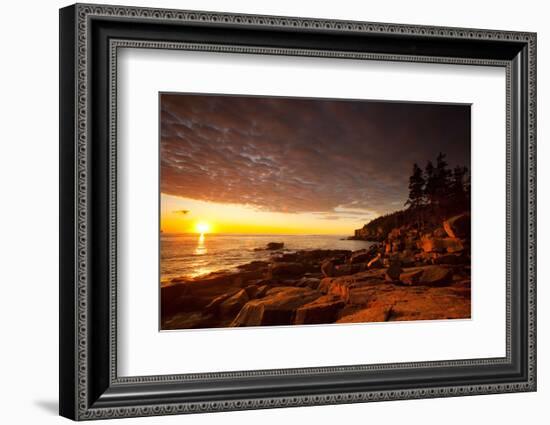 Daybreak on the Maine Coast-Michael Hudson-Framed Art Print