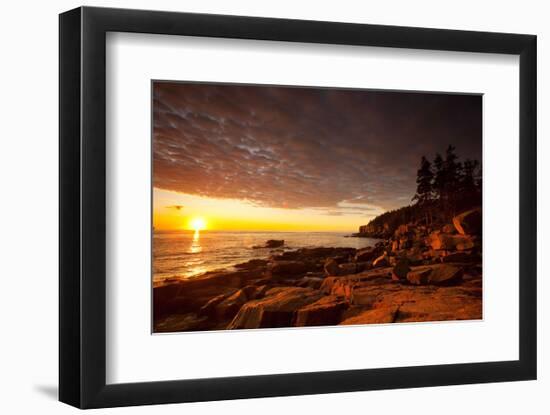 Daybreak on the Maine Coast-Michael Hudson-Framed Art Print