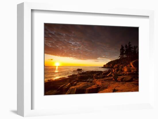 Daybreak on the Maine Coast-Michael Hudson-Framed Art Print