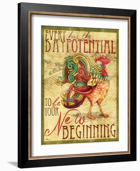 Daybreak Rooster I-Paul Brent-Framed Art Print