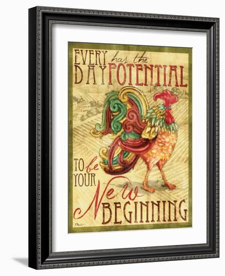 Daybreak Rooster I-Paul Brent-Framed Art Print