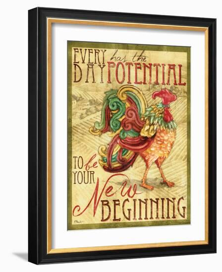 Daybreak Rooster I-Paul Brent-Framed Art Print