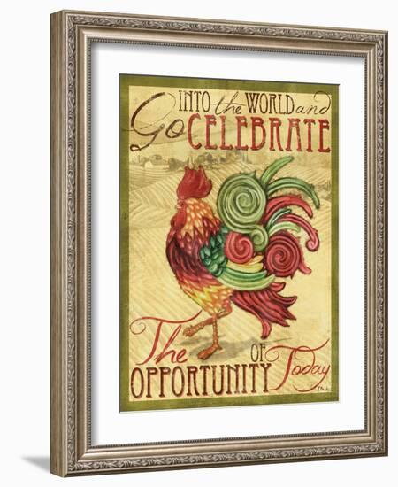 Daybreak Rooster II-Paul Brent-Framed Art Print