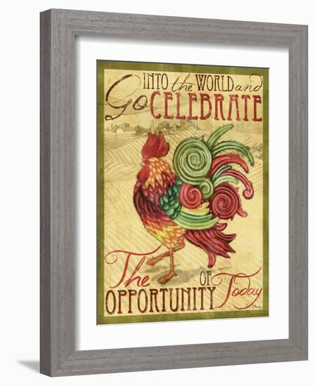 Daybreak Rooster II-Paul Brent-Framed Art Print