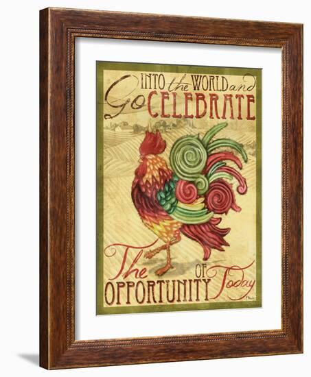 Daybreak Rooster II-Paul Brent-Framed Art Print