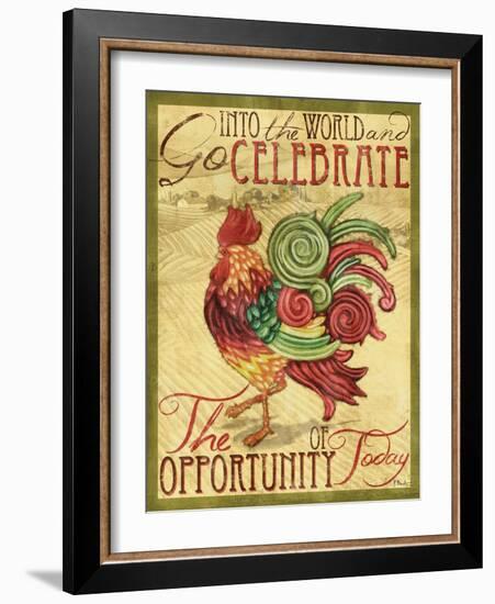 Daybreak Rooster II-Paul Brent-Framed Art Print