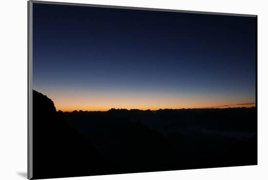 Daybreak, the Magical First Light About the Karwendel, View of Schüsselkarspitze in Wetterstein Ran-Rolf Roeckl-Mounted Photographic Print