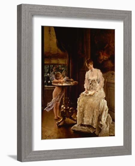 Daydream by Alfred Emile Stevens-Alfred Emile Stevens-Framed Giclee Print