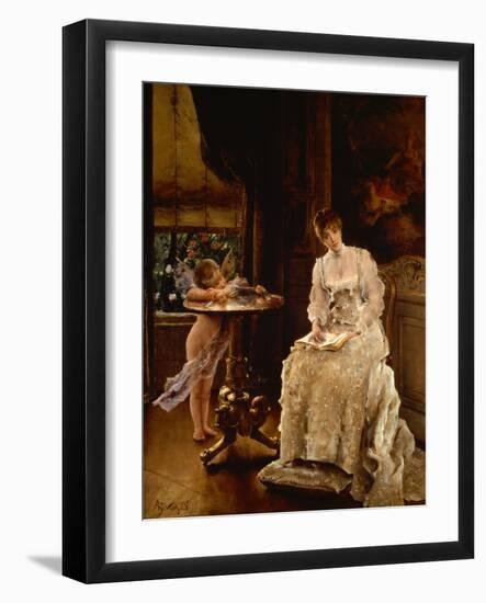 Daydream by Alfred Emile Stevens-Alfred Emile Stevens-Framed Giclee Print