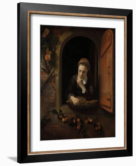 Daydreamer-Nicolaes Maes-Framed Art Print