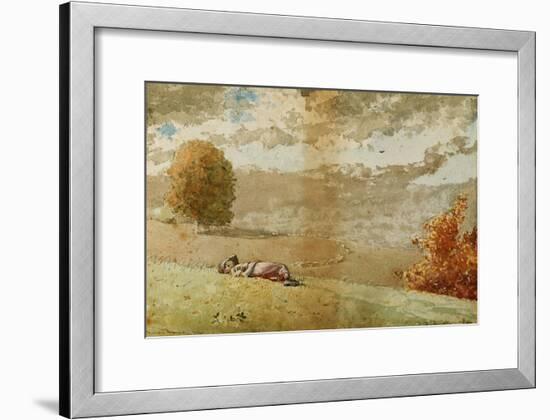 Daydreaming, 1880-Winslow Homer-Framed Giclee Print