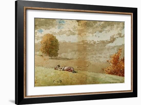 Daydreaming, 1880-Winslow Homer-Framed Giclee Print