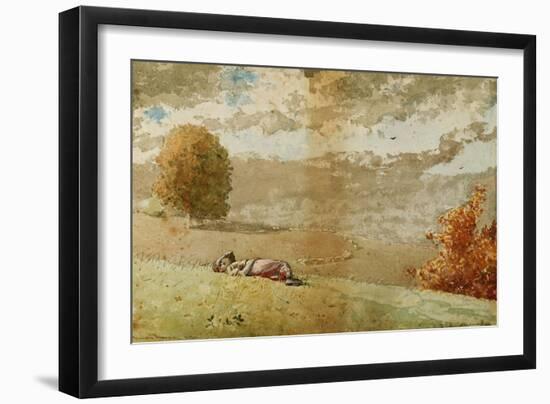 Daydreaming, 1880-Winslow Homer-Framed Giclee Print