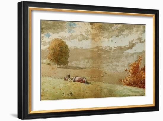 Daydreaming, 1880-Winslow Homer-Framed Giclee Print