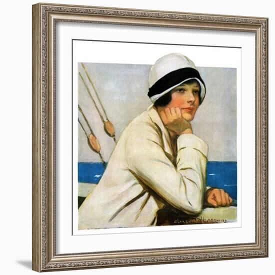 "Daydreams at Sea,"March 20, 1926-Clarence F. Underwood-Framed Giclee Print